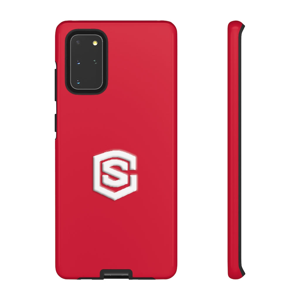 Red Tough Cases White Logo