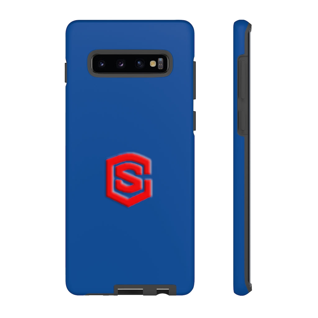 Blue Tough Cases Red Logo