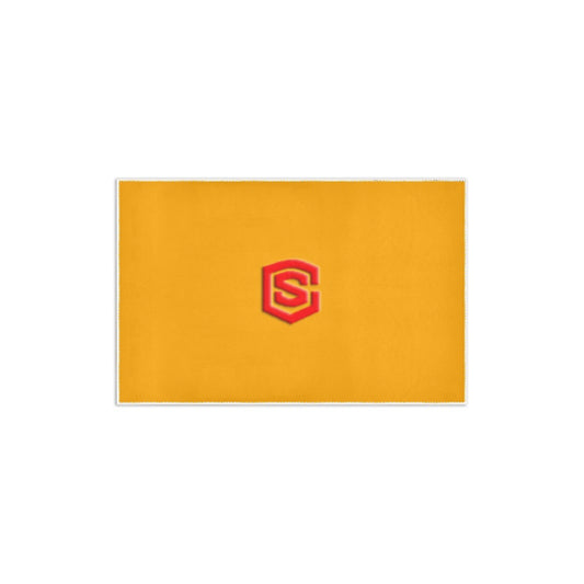 ORANGE SMALL AREA RUG WITH RED LOGO Area Rug 2.6' x 1.7'