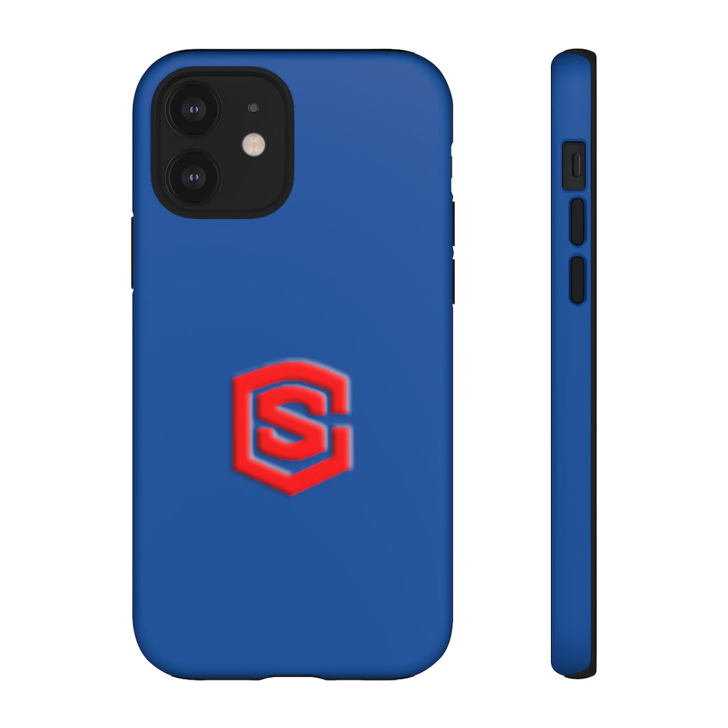 Blue Tough Cases Red Logo