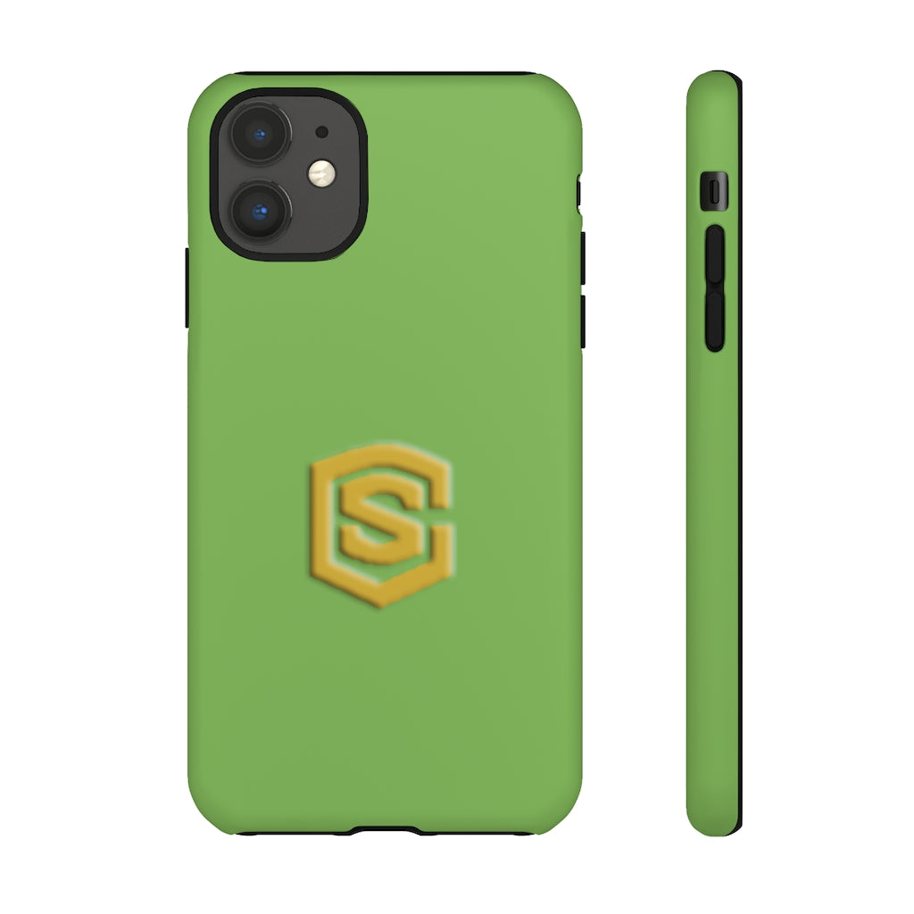 Light Green Tough Cases Gold Logo