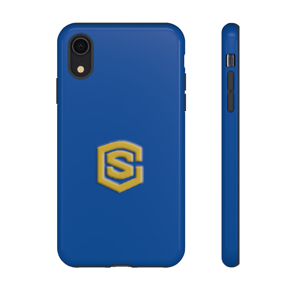 Blue Tough Cases Gold Logo