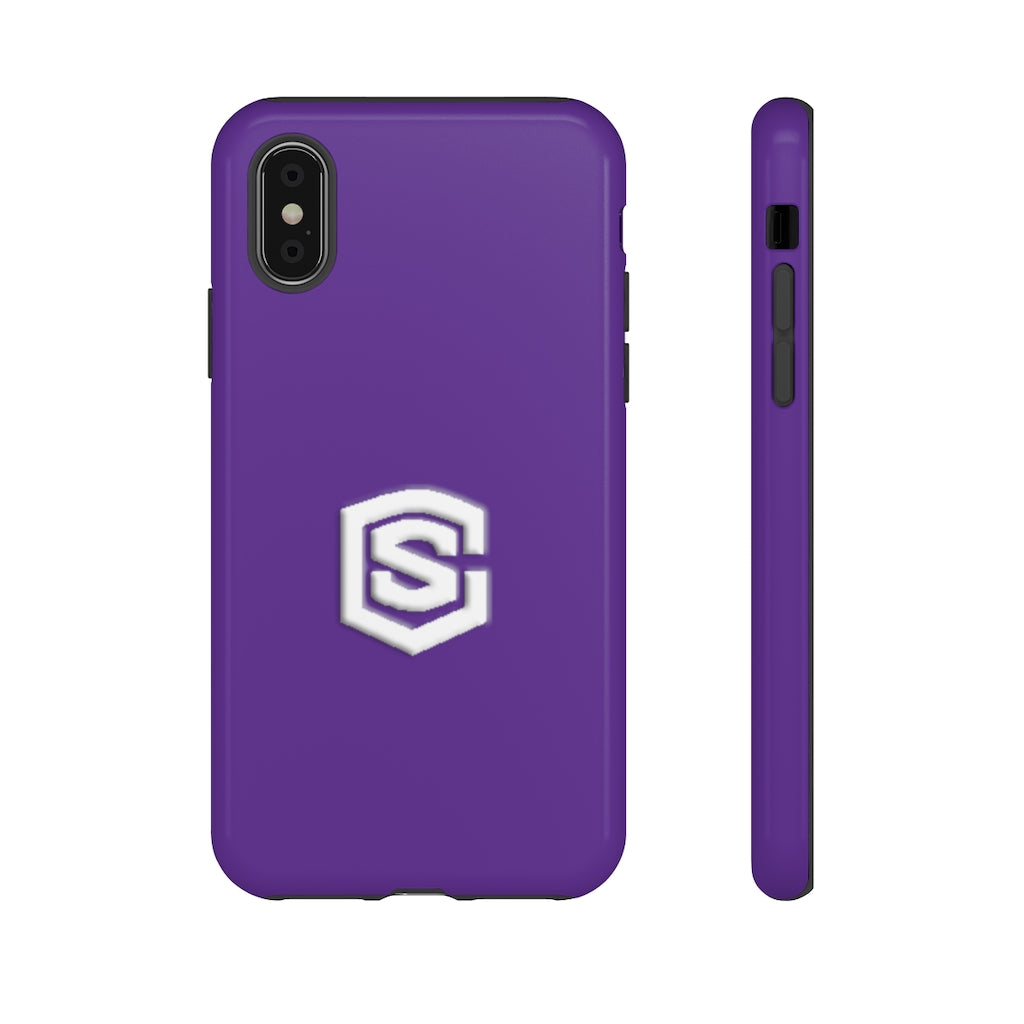 Purple Tough Cases White Logo