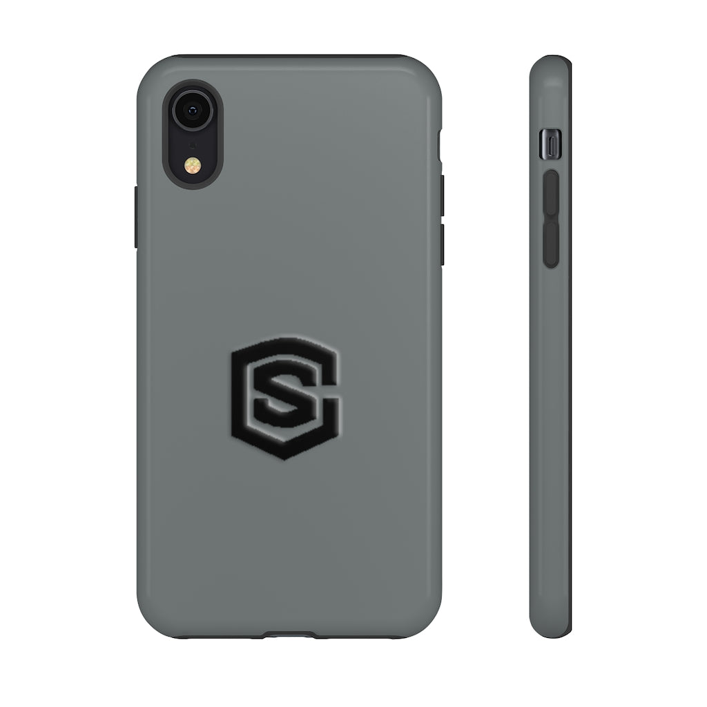Grey Tough Cases Black Logo