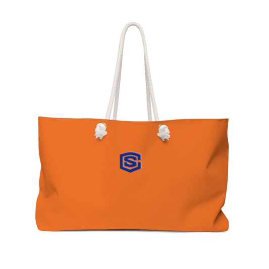 Orange Weekender Bag Red Logo