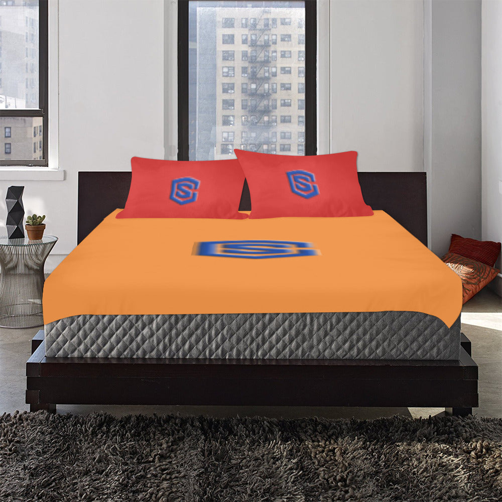 New 3-Piece Bedding Set (1 Duvet Cover 86"x70"; 2 Pillowcases 20"x30")(One Side)