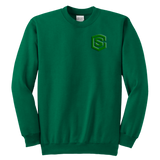 Youth Crewneck Sweatshirt WITH GREEN LOGO