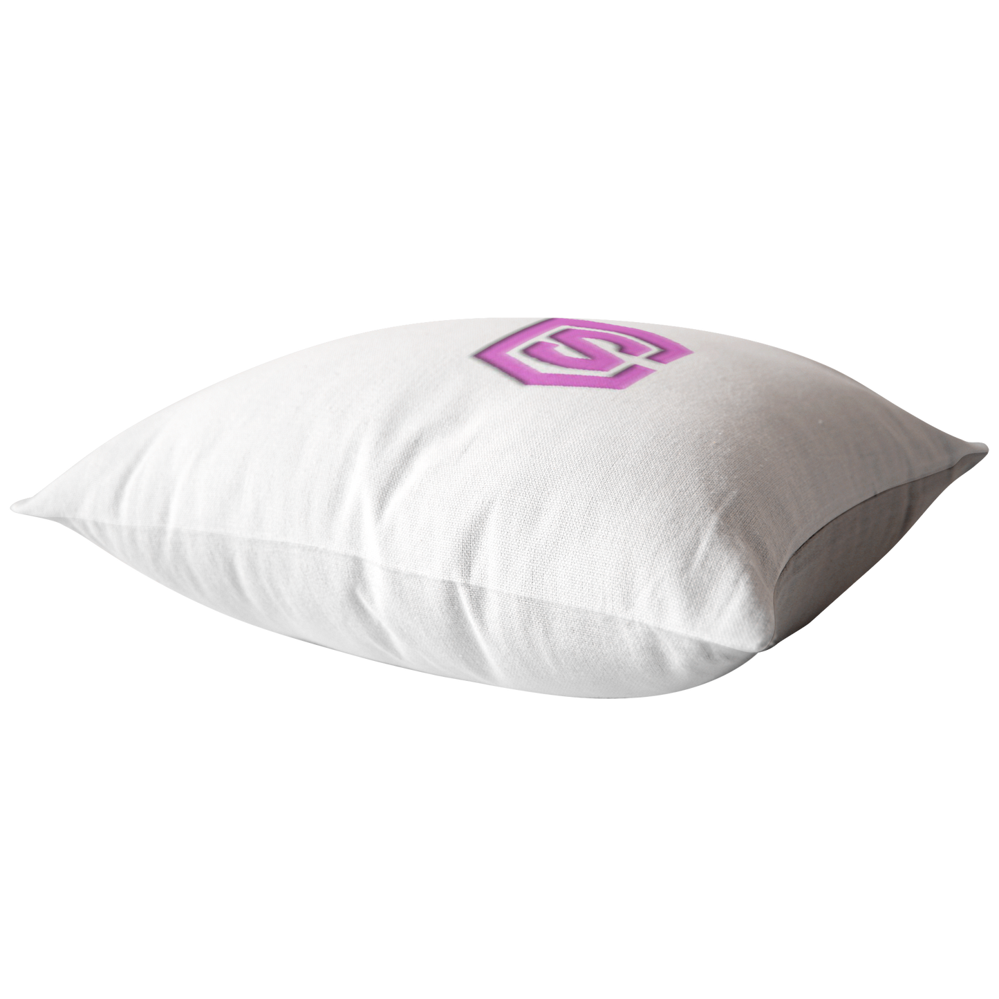 WHITE PILLOW PINK LOGO