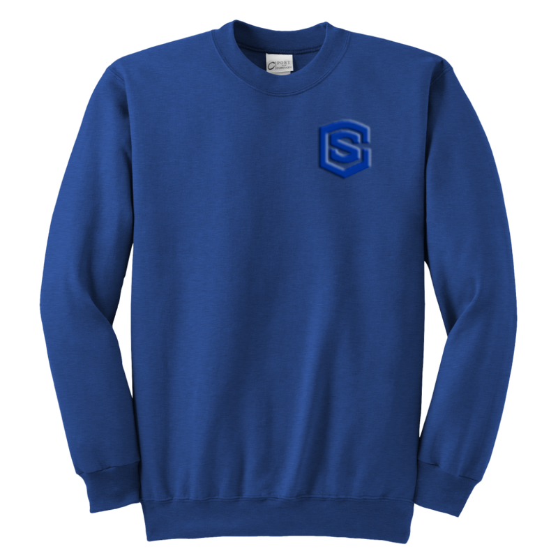 Youth Crewneck Sweatshirt WITH BLUE LOGO