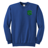 Youth Crewneck Sweatshirt WITH GREEN LOGO