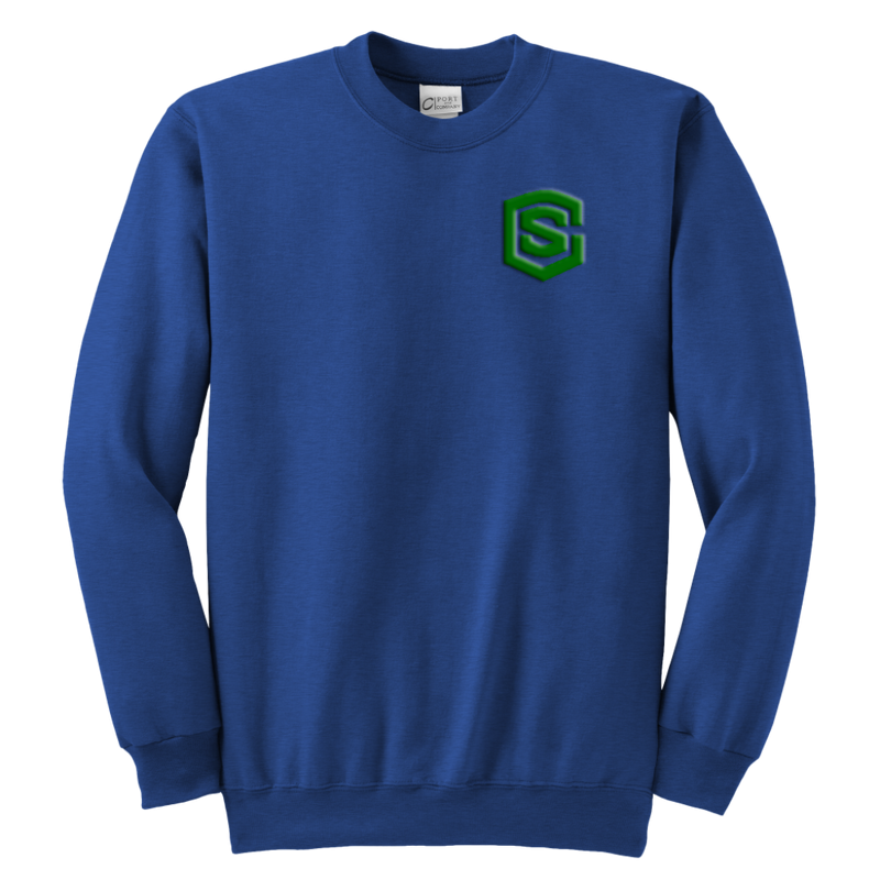 Youth Crewneck Sweatshirt WITH GREEN LOGO