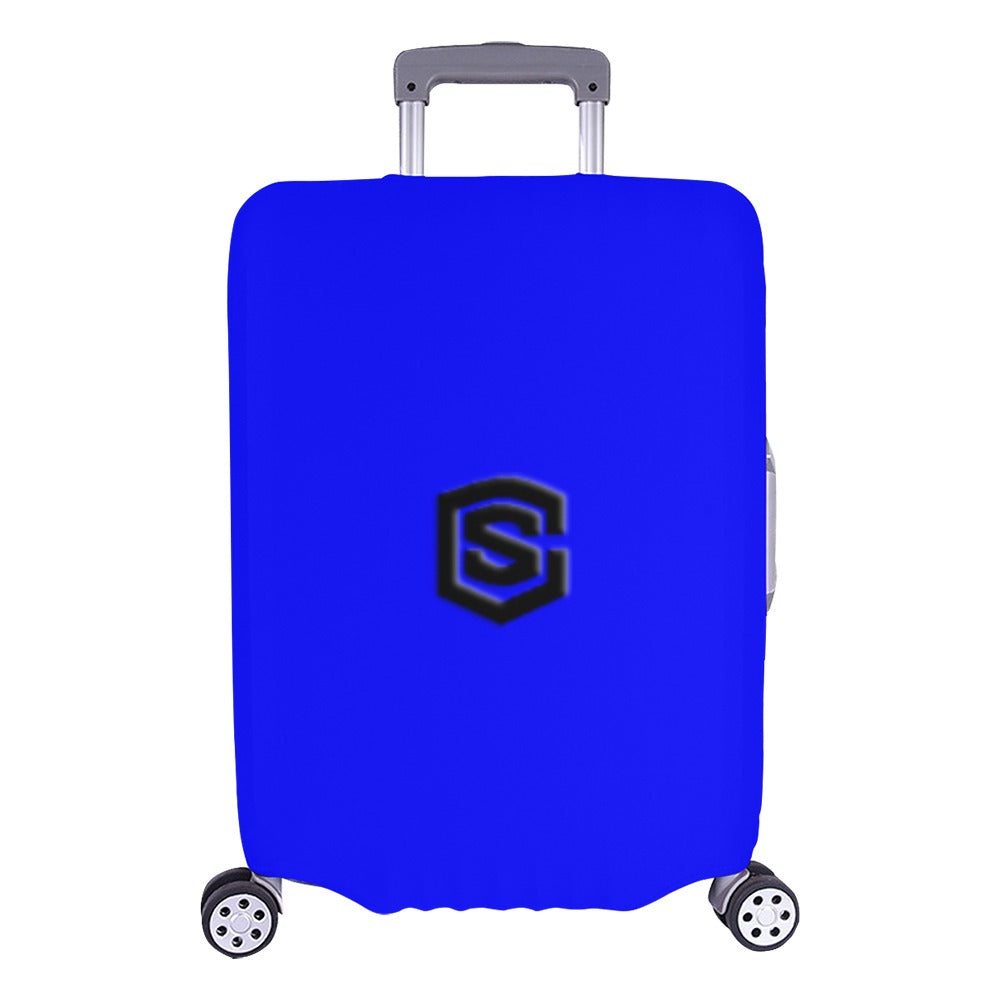 BLUE LUGGAGE COVER WITH BLACK LOGO Luggage Cover (Large Size) (26"-28")