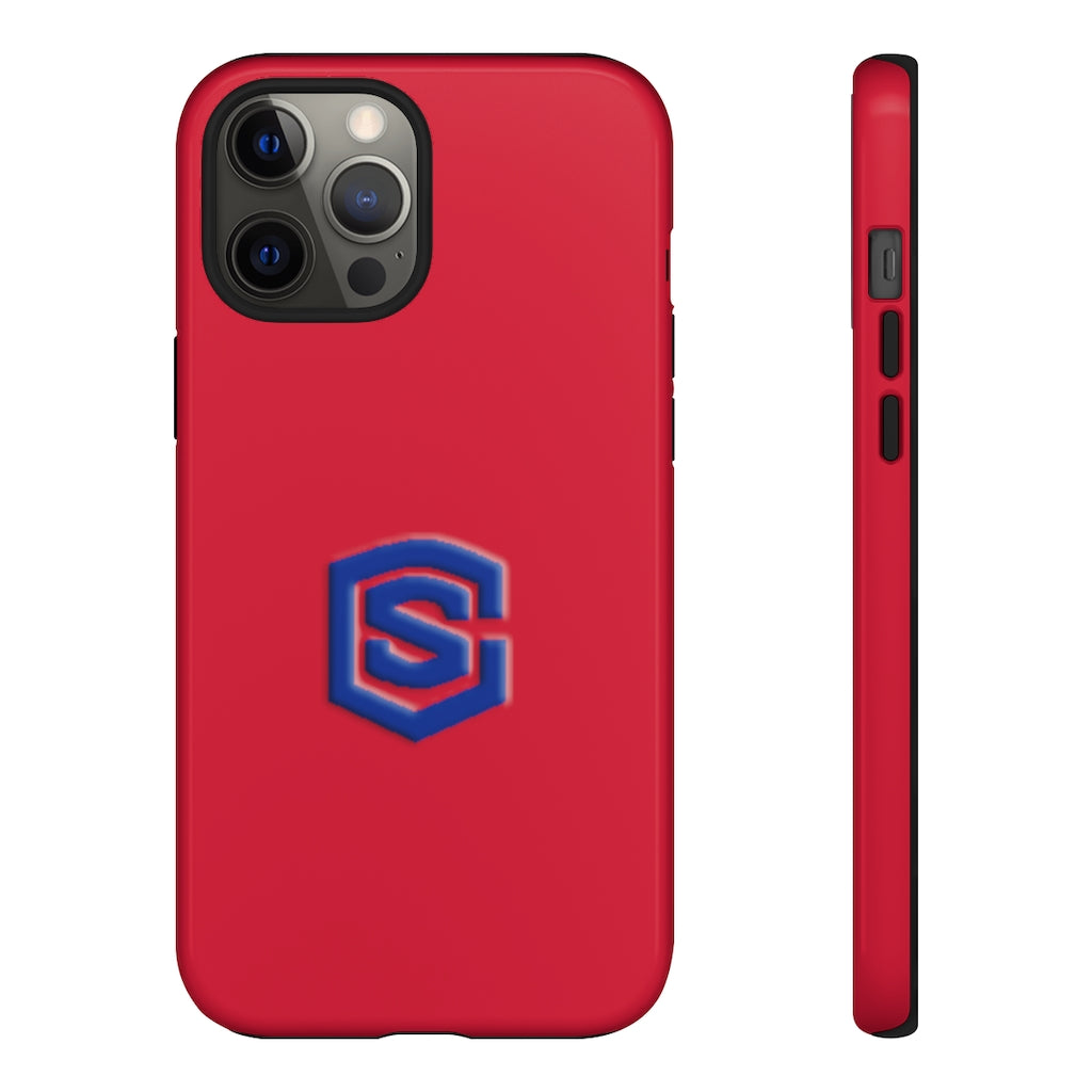 Red Tough Cases Blue Logo
