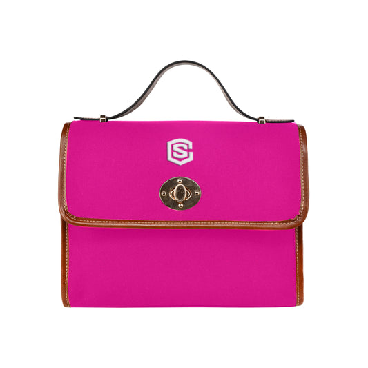 STRONG SCARLET WATERPROOF CANVAS BAG white logo Waterproof Canvas Bag/All Over Print (Model 1641)