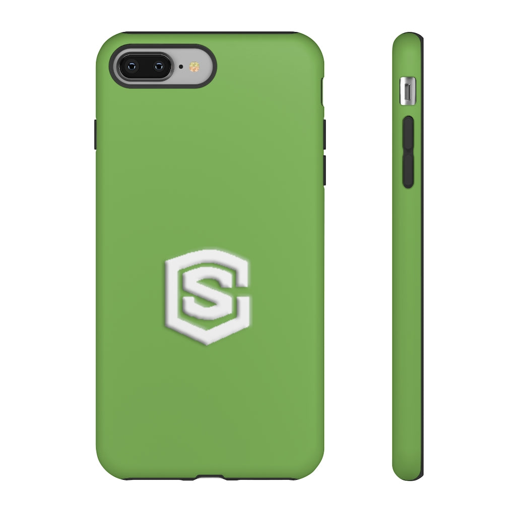 Green Tough Cases White Logo