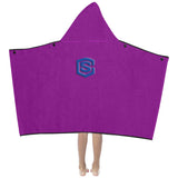 PurpleKids' Hooded Bath Towels with Blue Logo Kids' Hooded Bath Towels