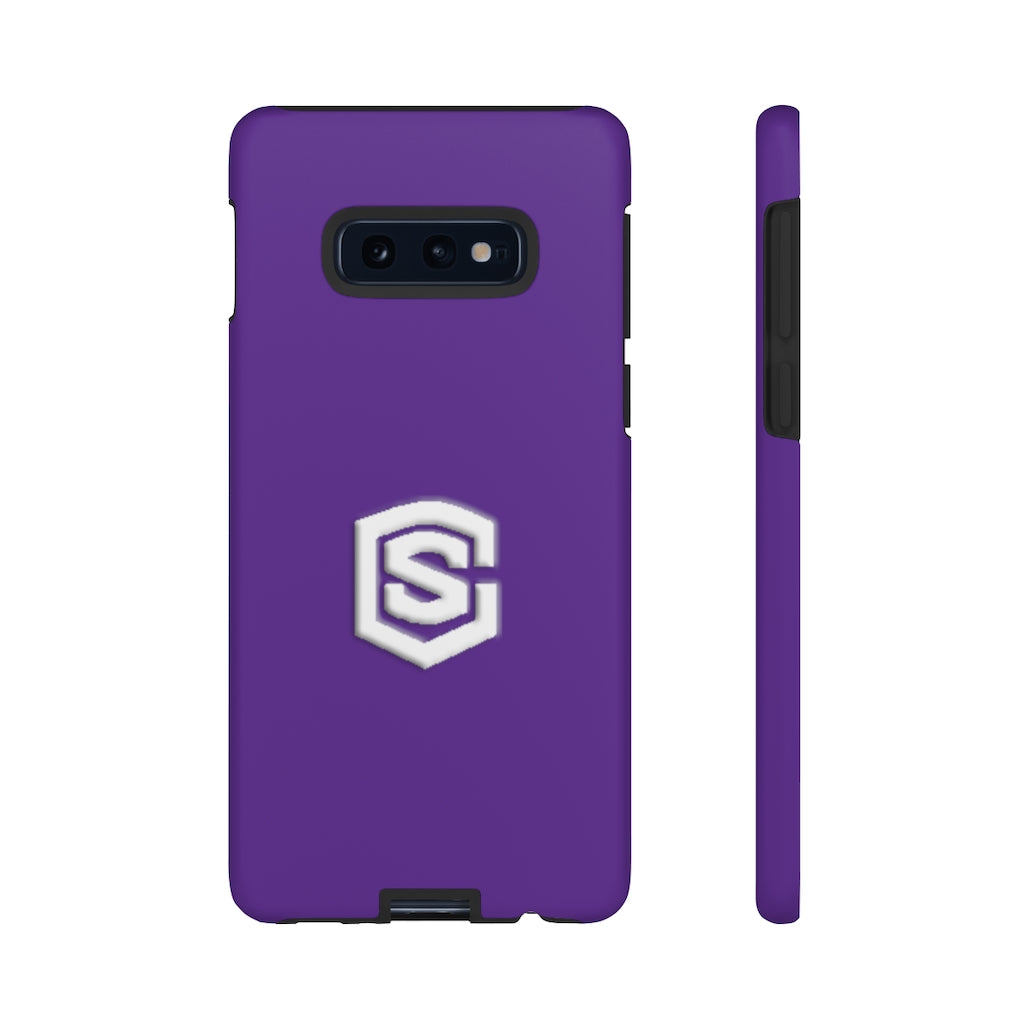 Purple Tough Cases White Logo