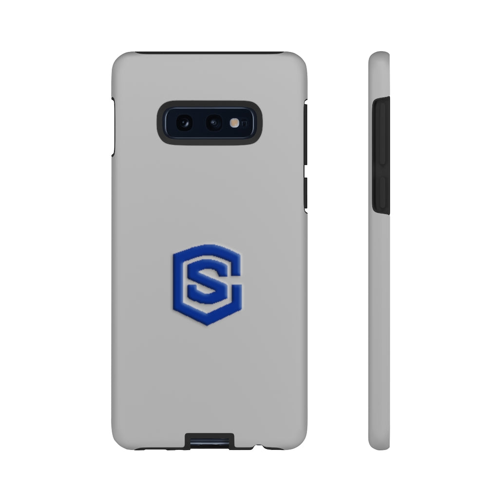 Grey Tough Cases Blue Logo