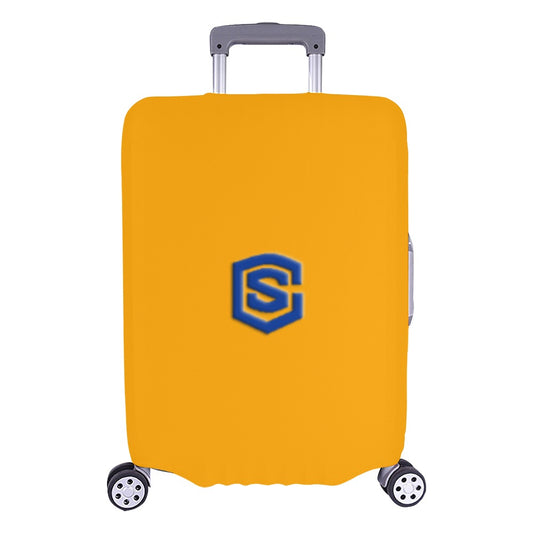 ORANGE LUGGAGE COVER WITH BLUE LOGO Luggage Cover (Large Size) (26"-28")