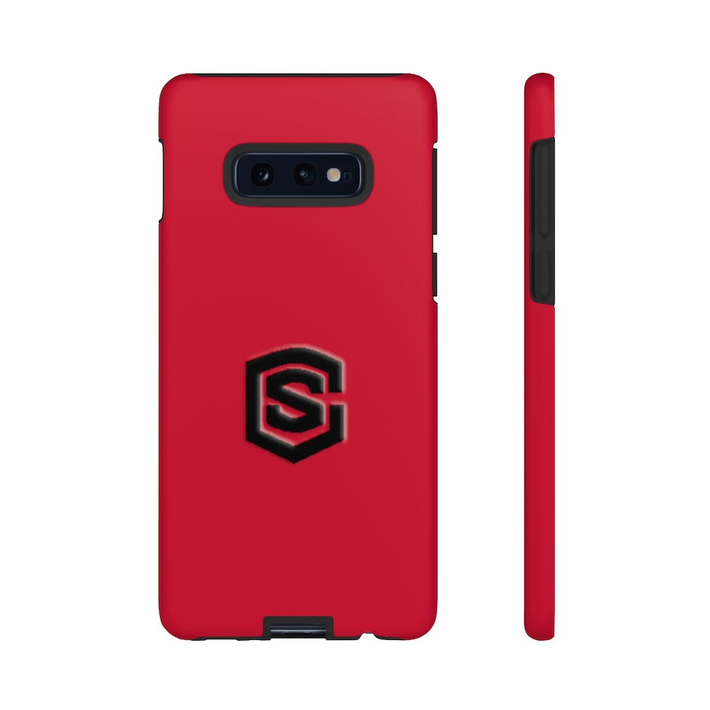 Red Tough Cases Black Logo