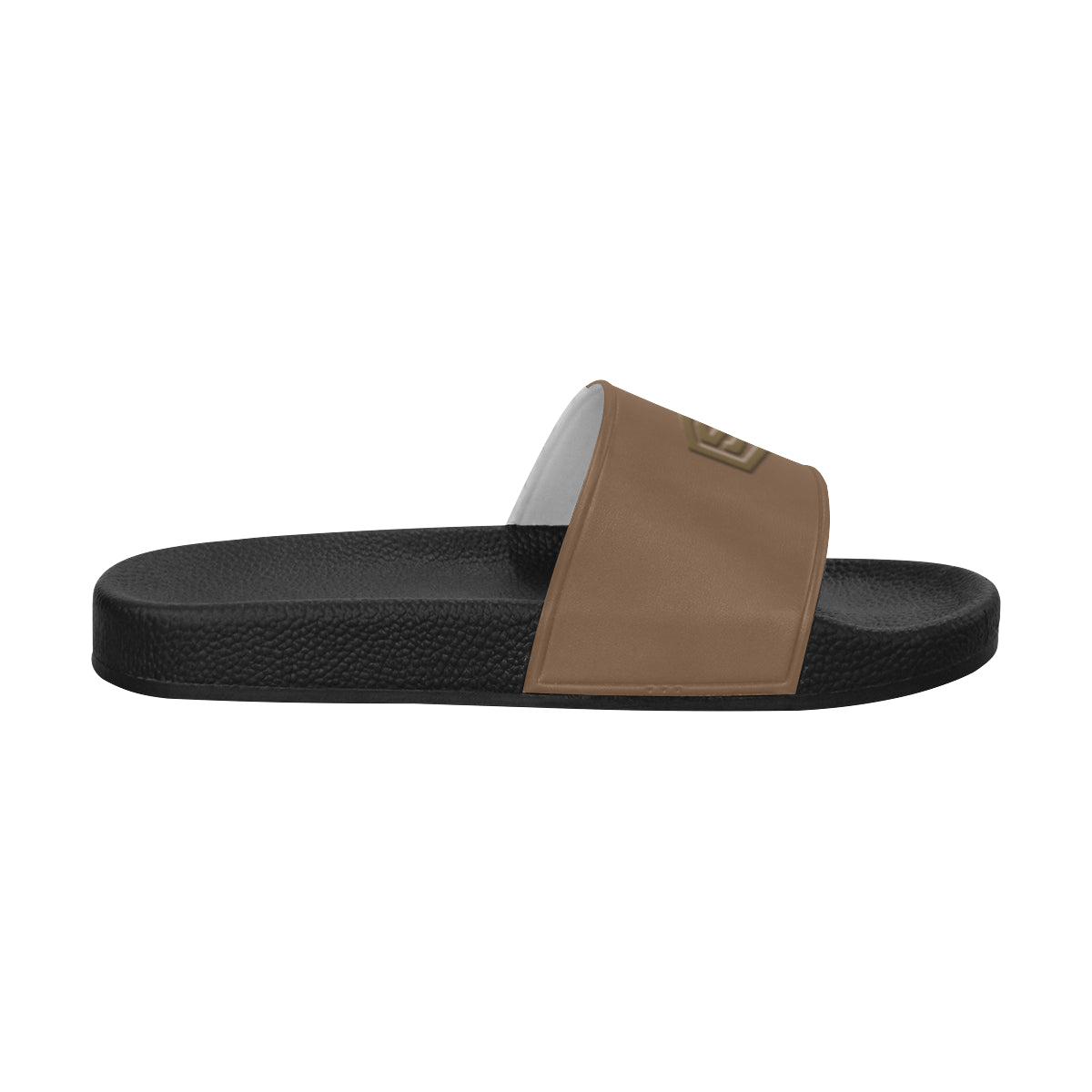 brown logo Men's Slide Sandals (Model 057)