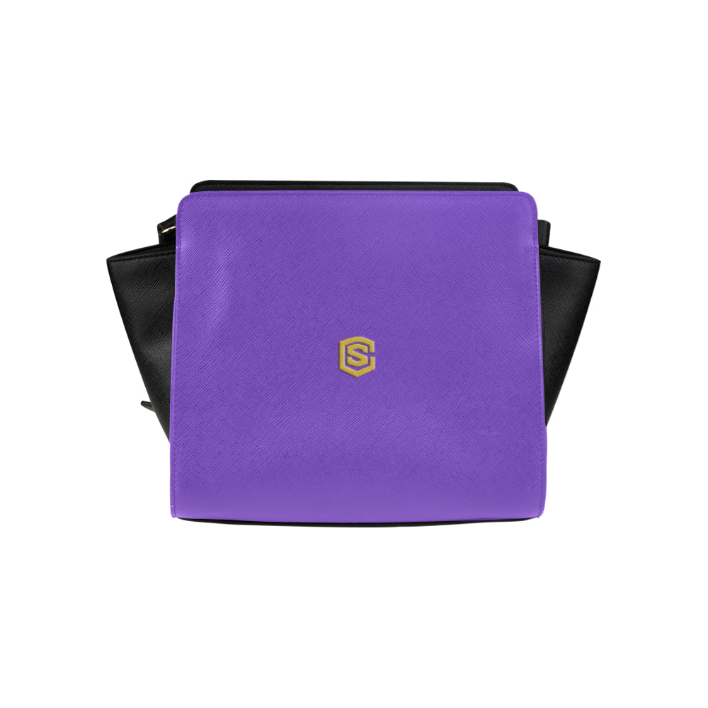 PURPLE SATCHEL BAG gold logo Satchel Bag (Model 1635)