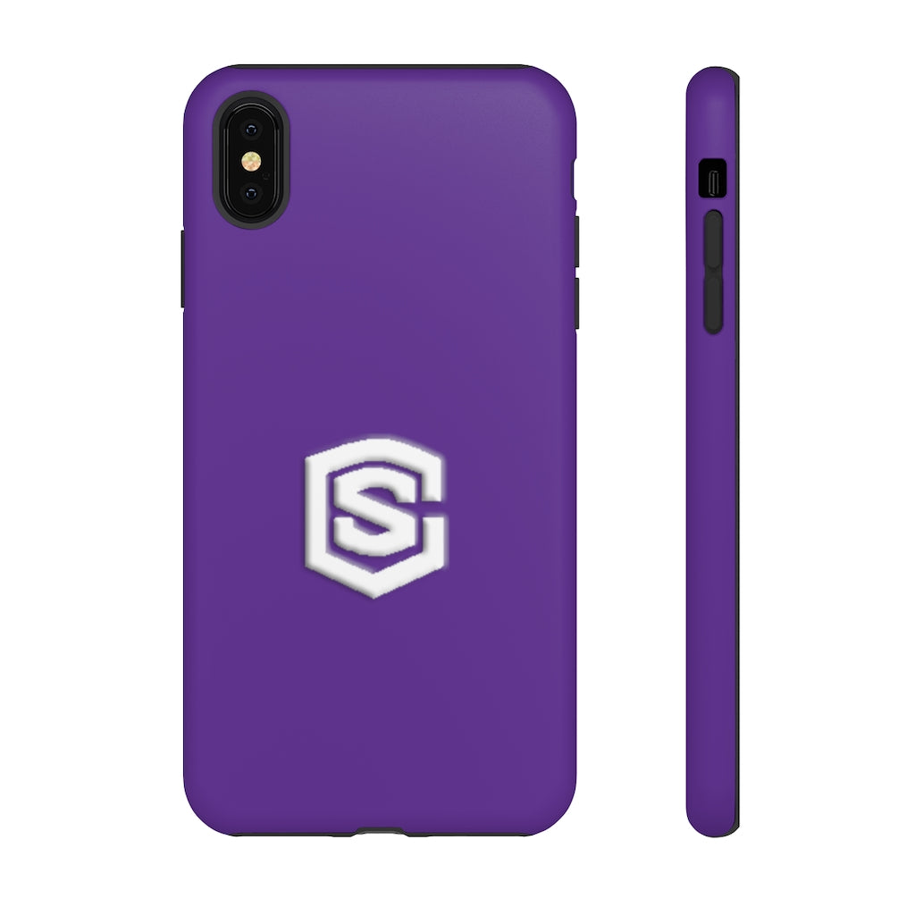 Purple Tough Cases White Logo