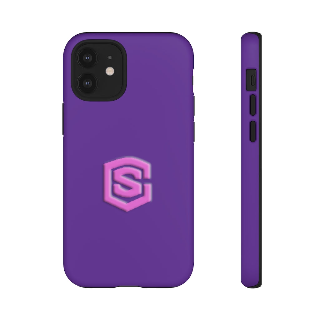 Purple Tough Cases Pink Logo