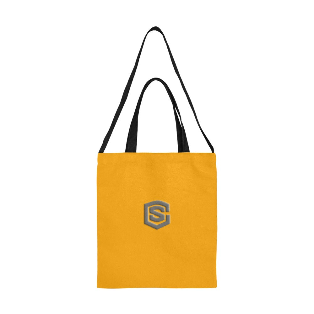 Orange All Over Print Canvas Tote Bag With Grey Logo All Over Print Canvas Tote Bag(Model1698)(Medium)
