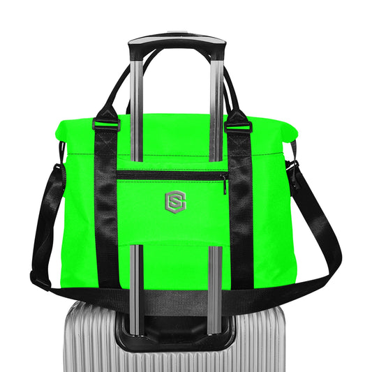 Green Large Capacity Duffle Bag With Grey Logo Large Capacity Duffle Bag(Model1715)