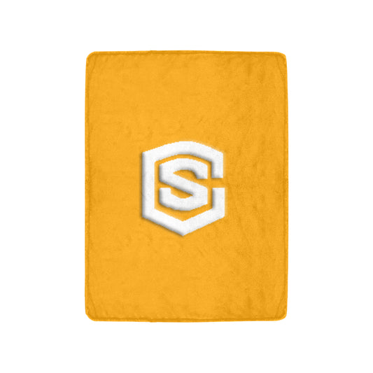 Orange Ultra-Soft Micro Fleece Blanket with White Logo Ultra-Soft Micro Fleece Blanket 30"x40"