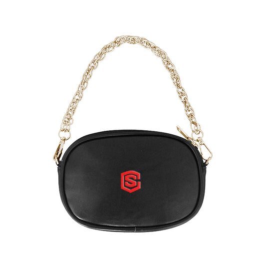 BLACK CHAIN PURSE red logo Chain Purse (Model 1626)