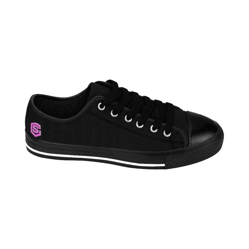Black Women's Sneakers Pink logo