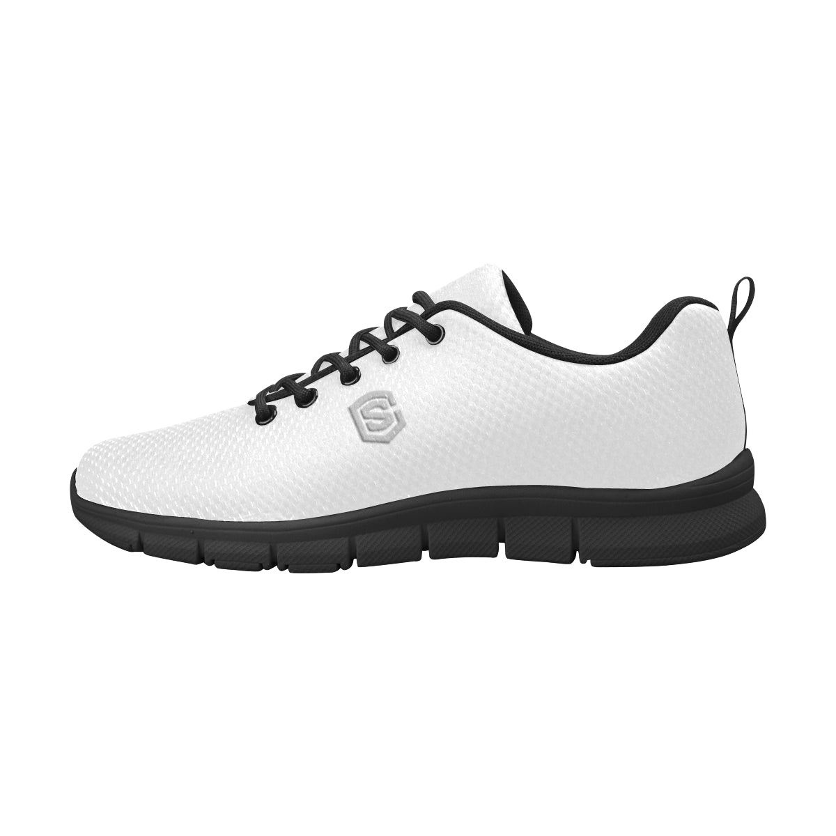 silver logo Men's Breathable Running Shoes (Model 055)