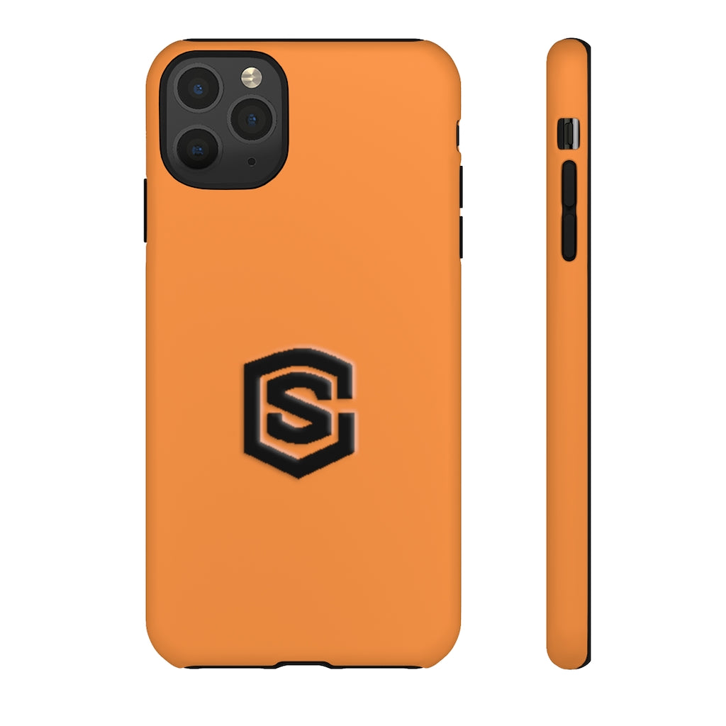 Orange Tough Cases Black Logo