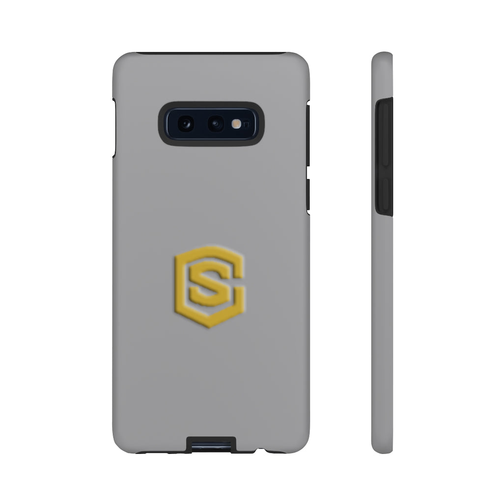 Grey Tough Cases Gold Logo