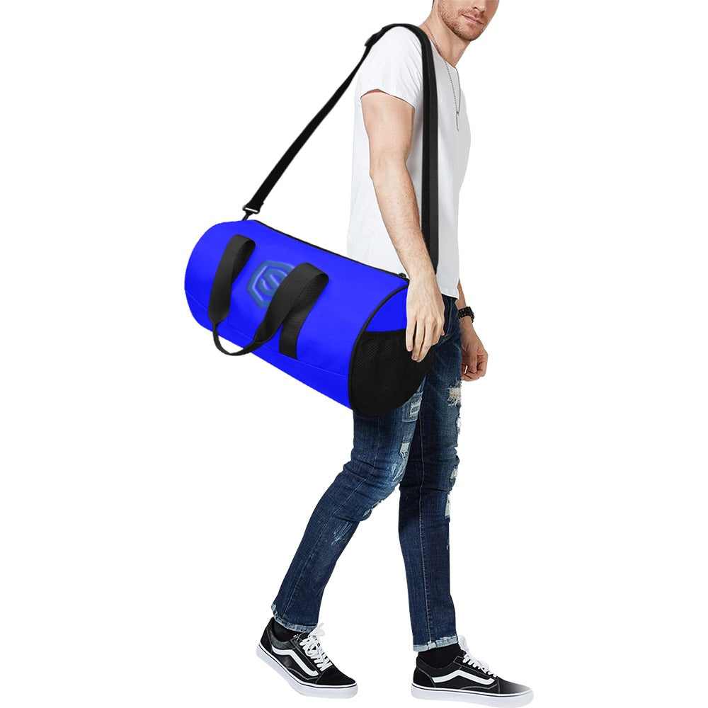 BLUE TRAVEL BAG WITH BLUE LOGO Travel Duffel Bags (Model 1679)