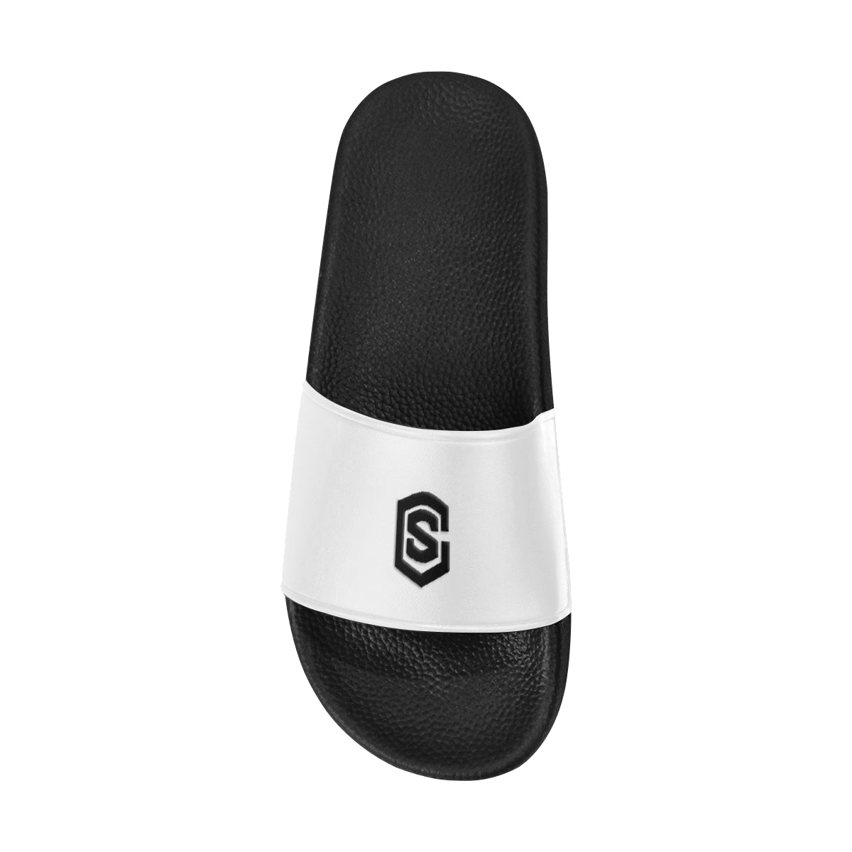 black logo Men's Slide Sandals (Model 057)