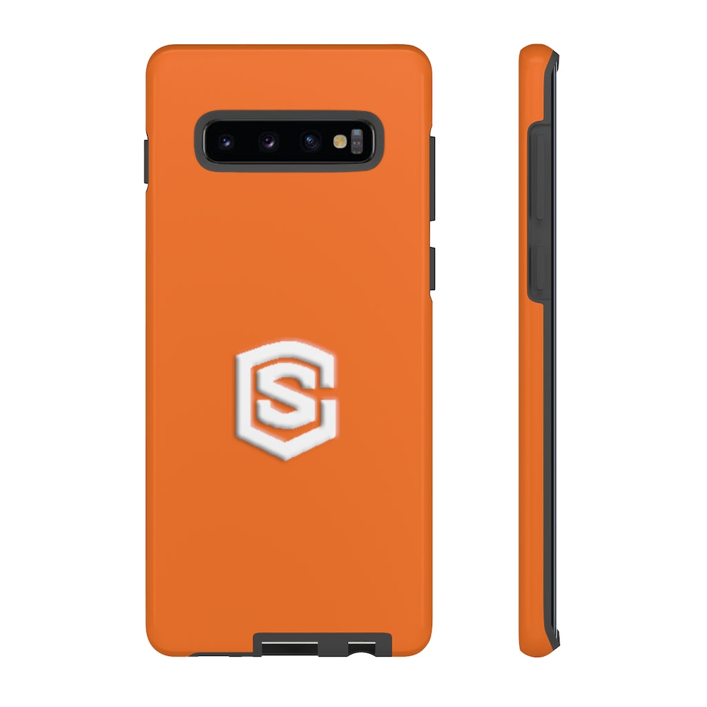 Orange Tough Cases White Logo