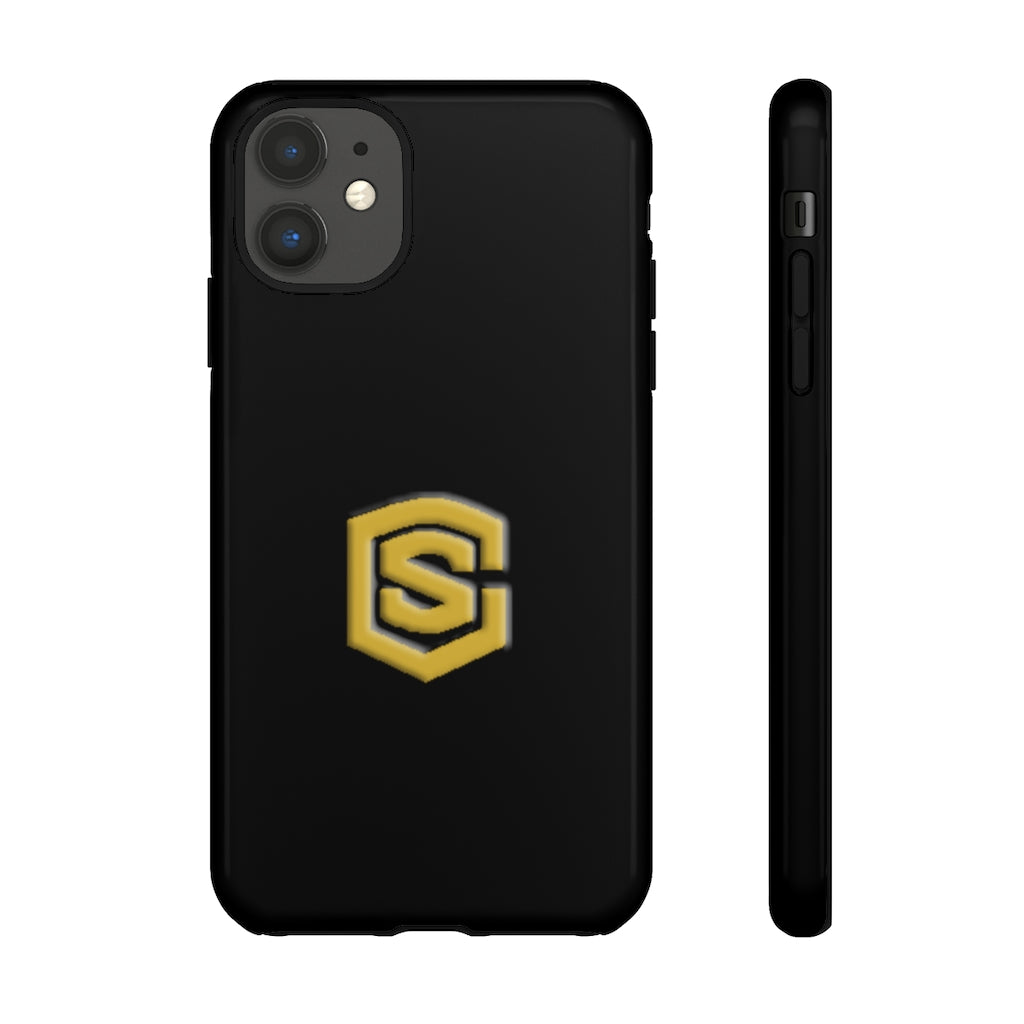 Black Tough Cases Gold Logo