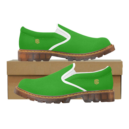 gold logo Martin Women's Slip-On Loafer (Model 12031)