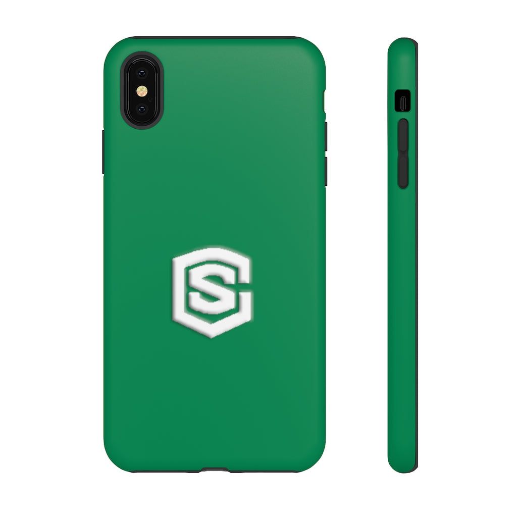 Green Tough Cases White Logo