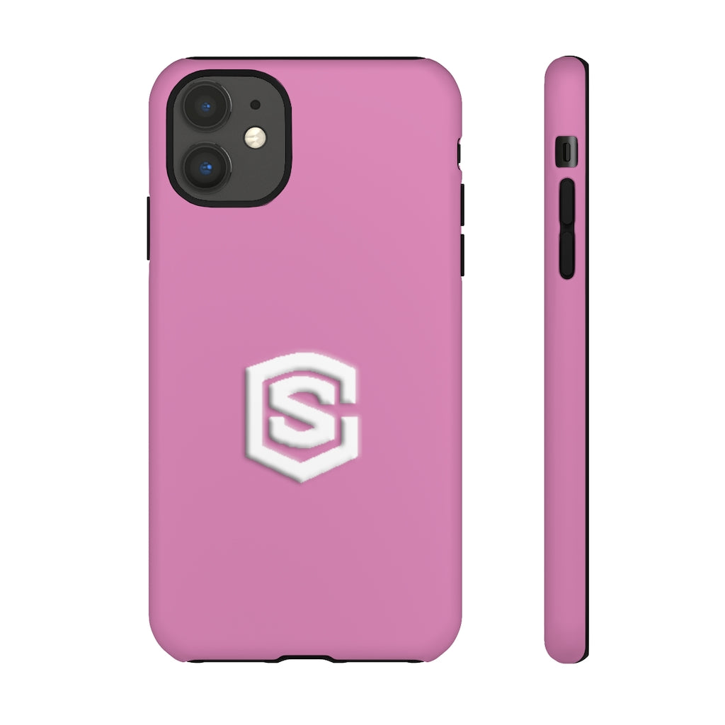 Pink Tough Cases White Logo