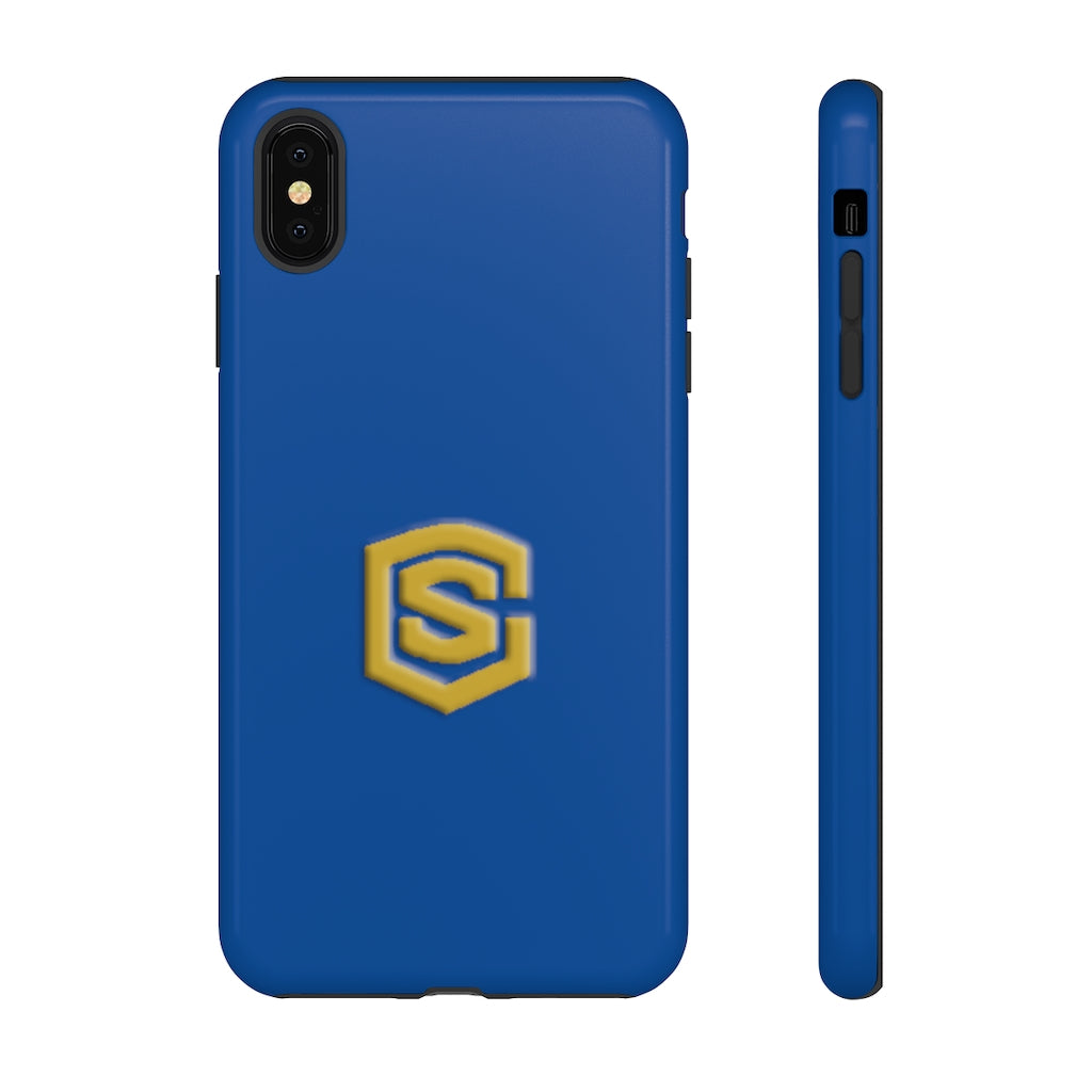 Blue Tough Cases Gold Logo