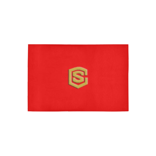 Red Doormat 24" x 16" (Sponge Material) with Gold Logo Doormat 24" x 16" (Sponge Material)