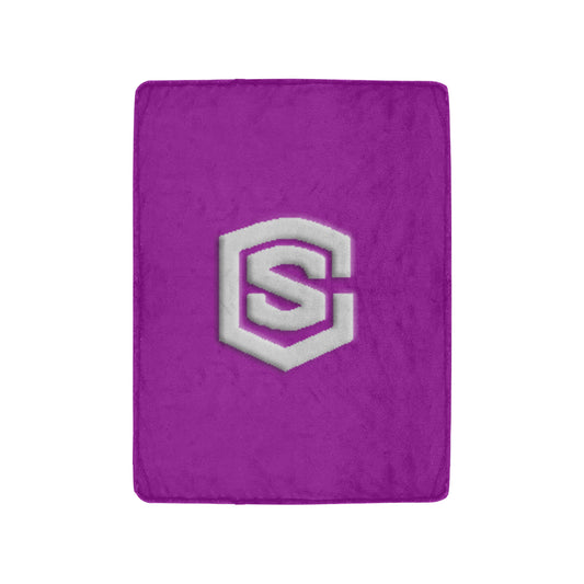 Purple Ultra-Soft Micro Fleece Blanket with Silver Logo Ultra-Soft Micro Fleece Blanket 30"x40"