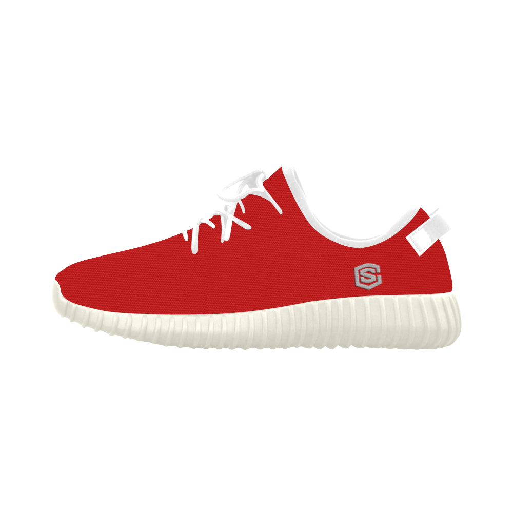 silver logo Grus Women's Breathable Woven Running Shoes (Model 022)