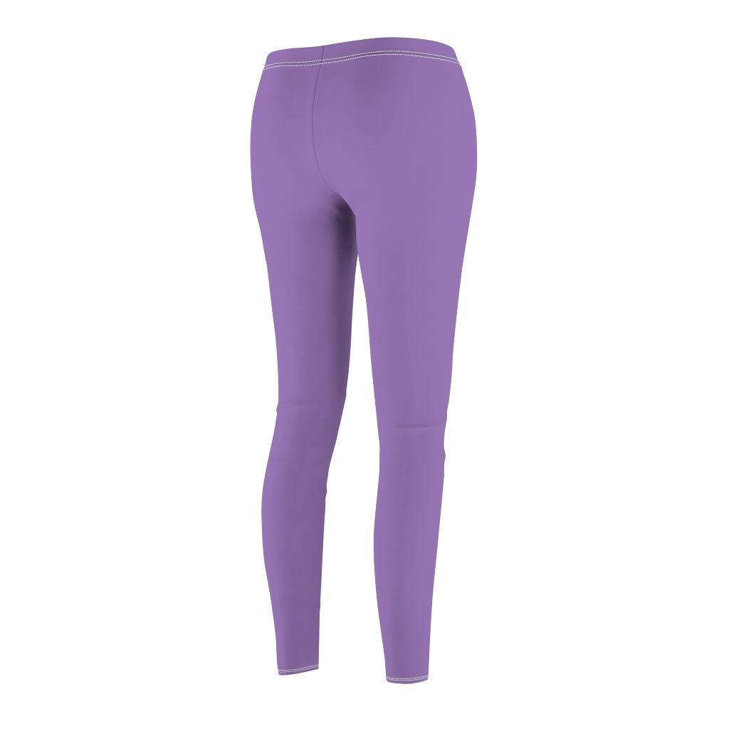 Purple Women's Cut & Sew Casual Leggings Red logo