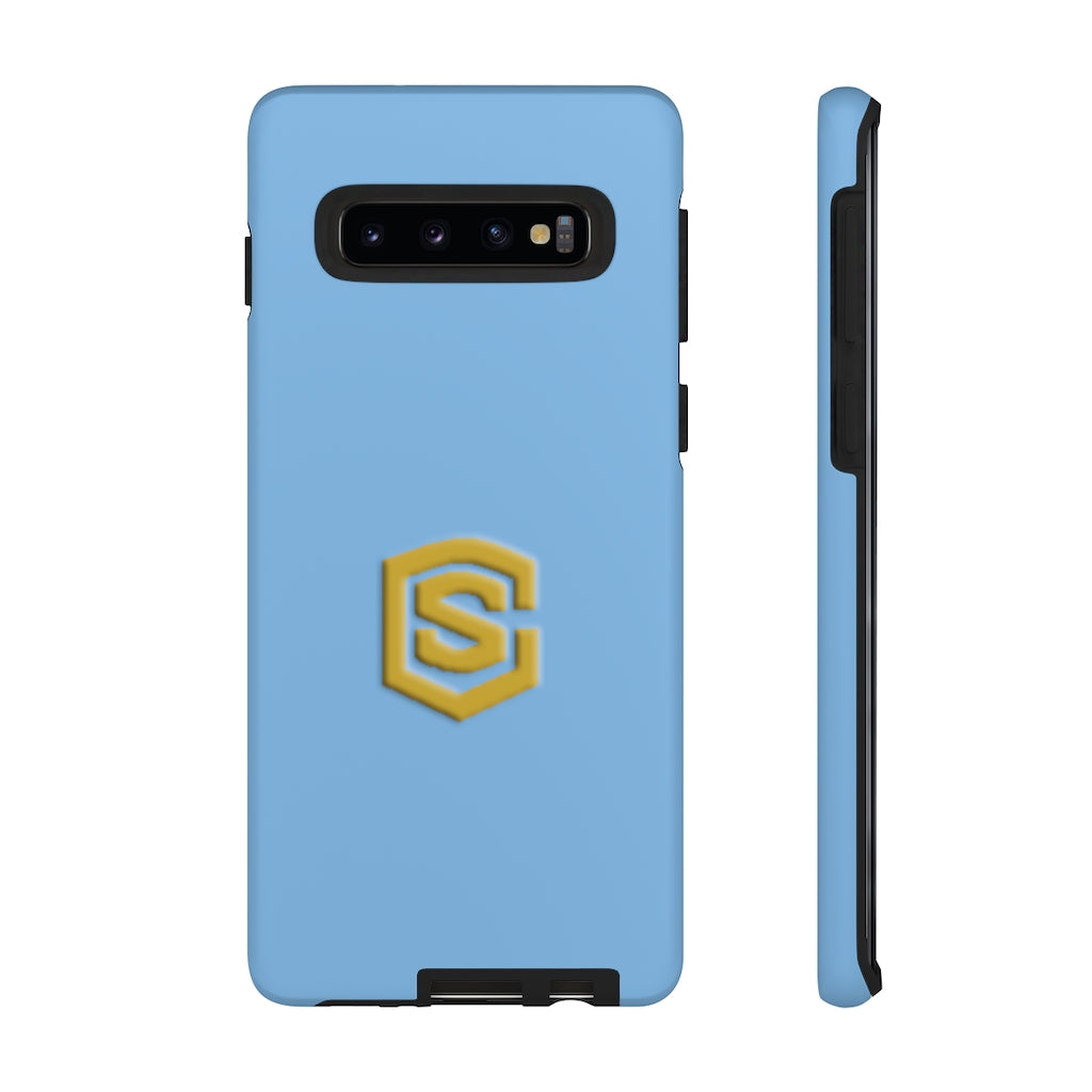 Blue Tough Cases Gold Logo