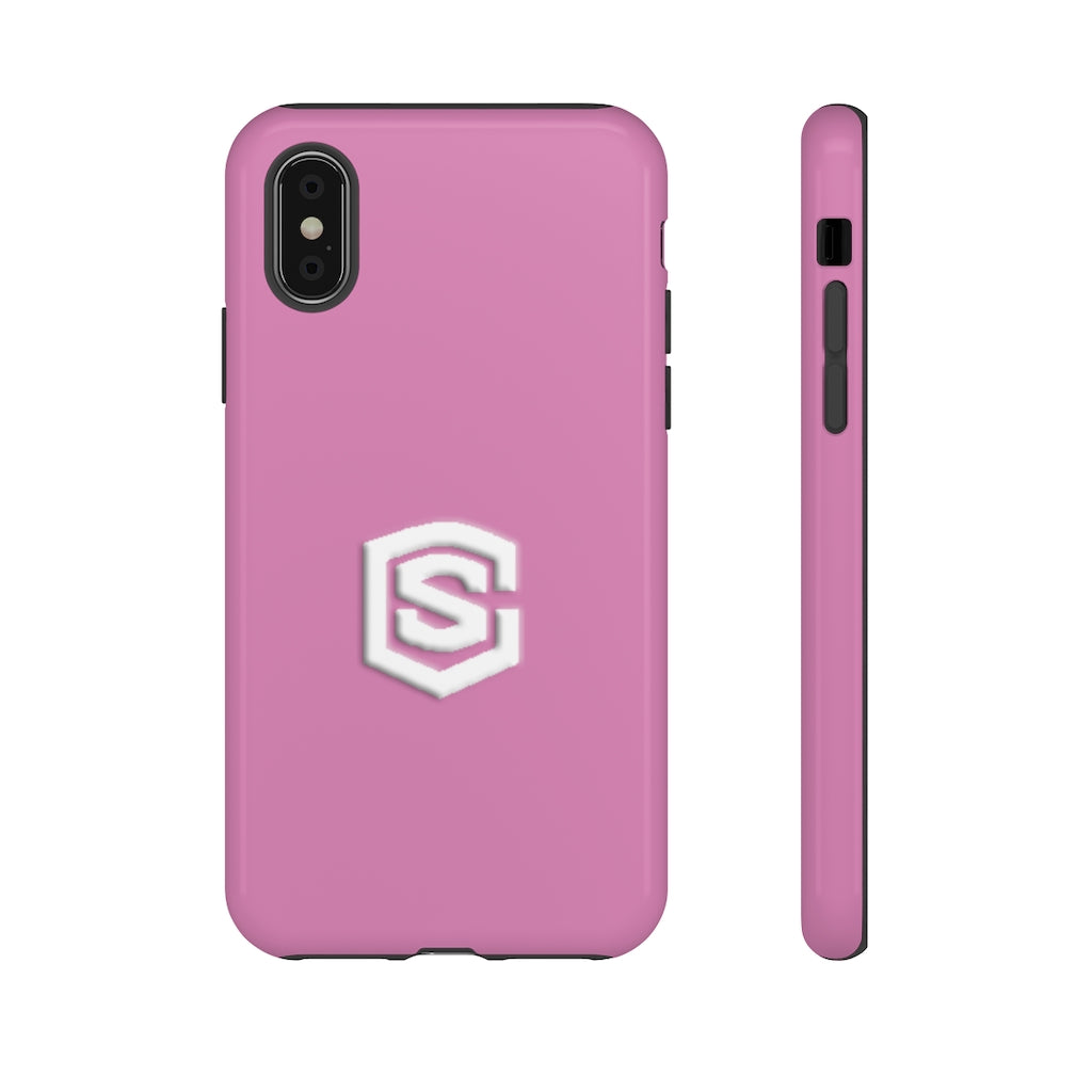 Pink Tough Cases White Logo